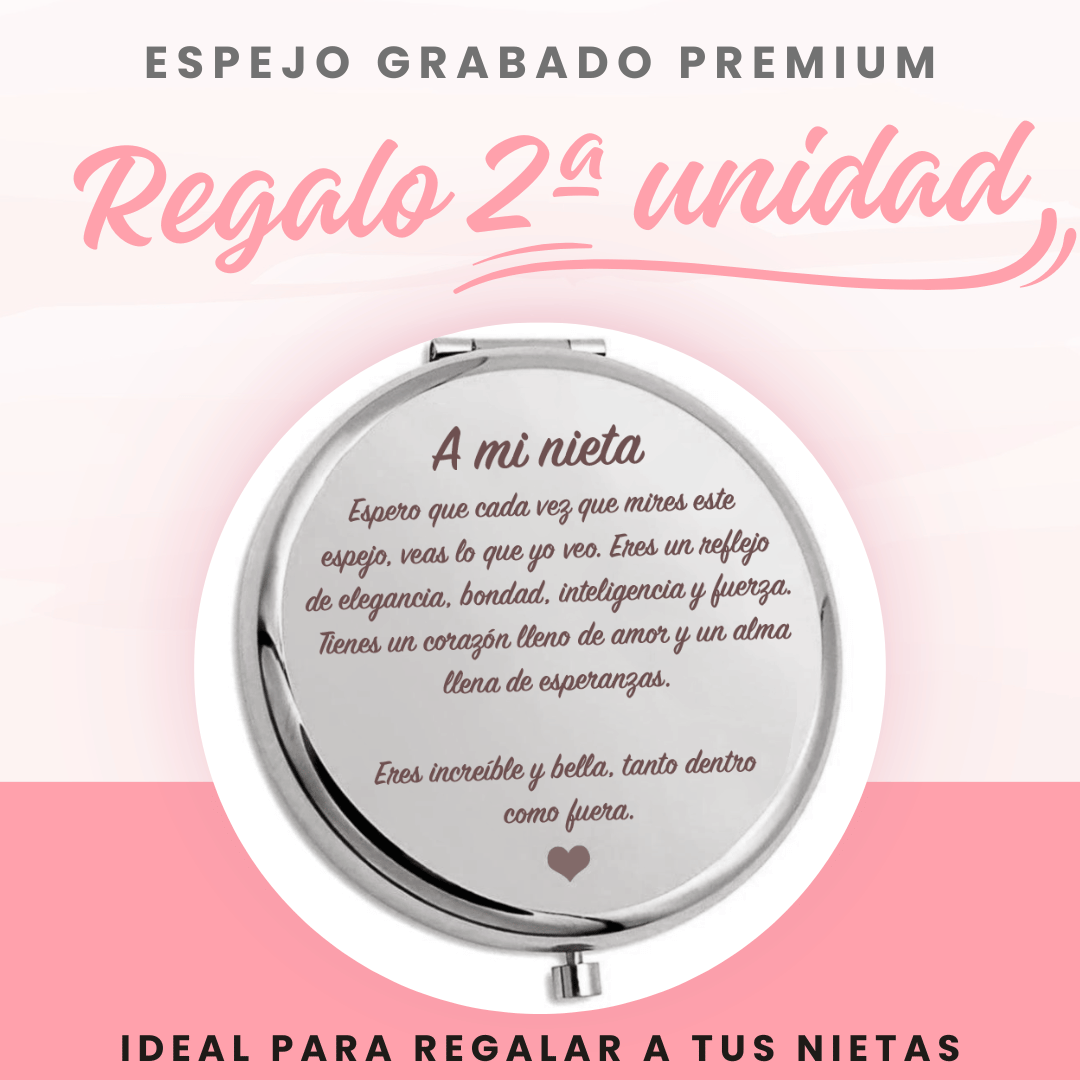 Regalo 2ª unidad - Espejo Grabado "A mi nieta"