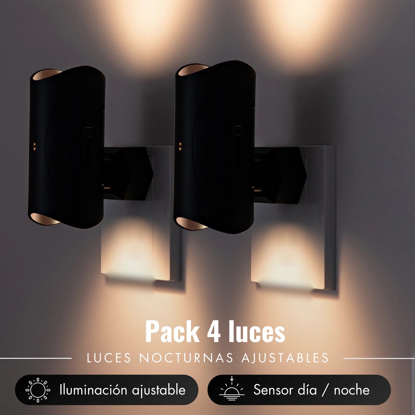 Luces Nocturnas Ajustables - luz cálida