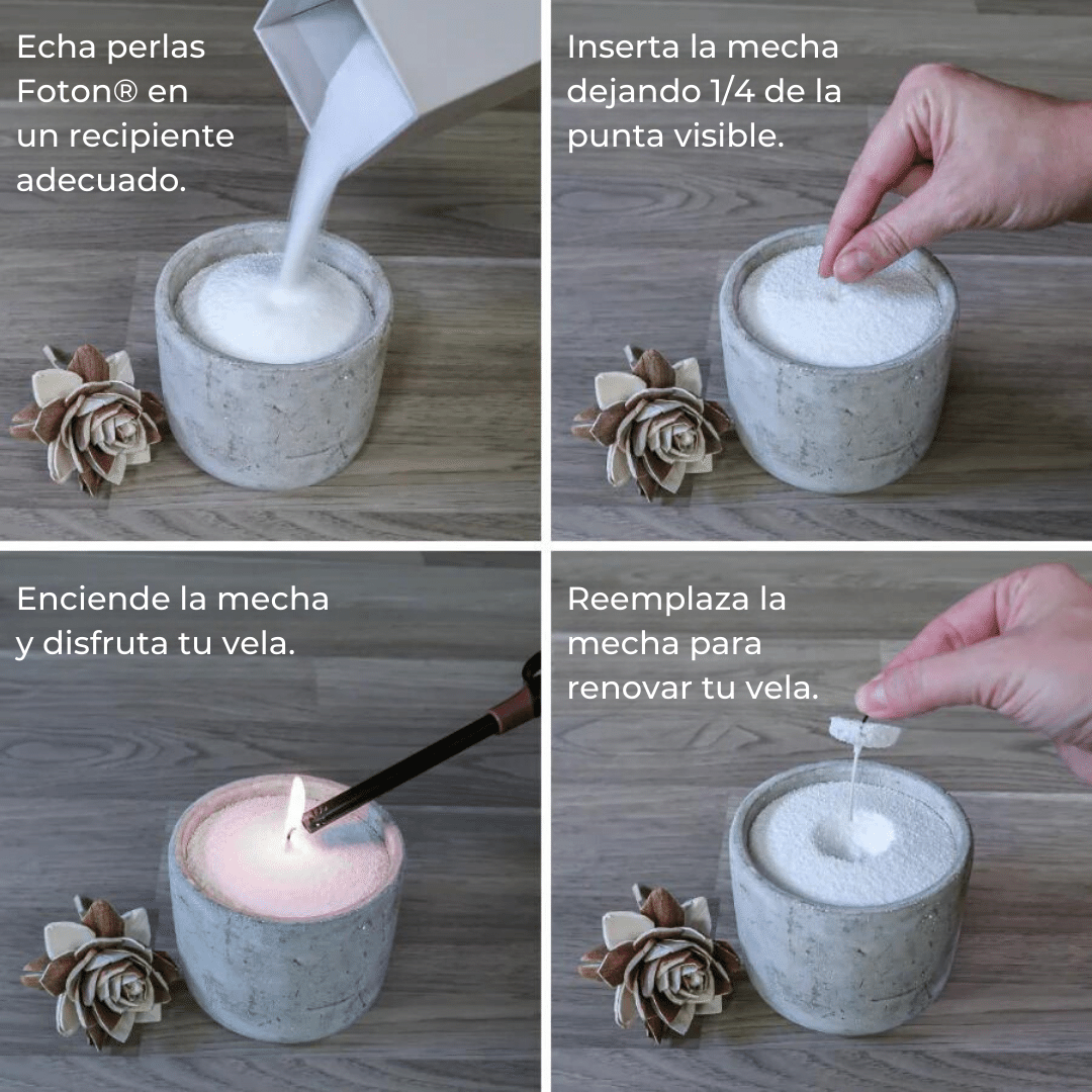 Velas Perladas Foton® 500gr (sin aroma)