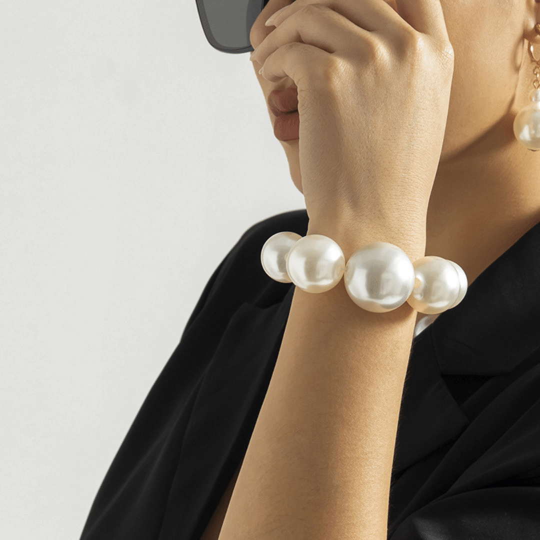 Collar y Pendientes de Perlas + REGALO de Pulsera a juego | Pack "Royal Gala"
