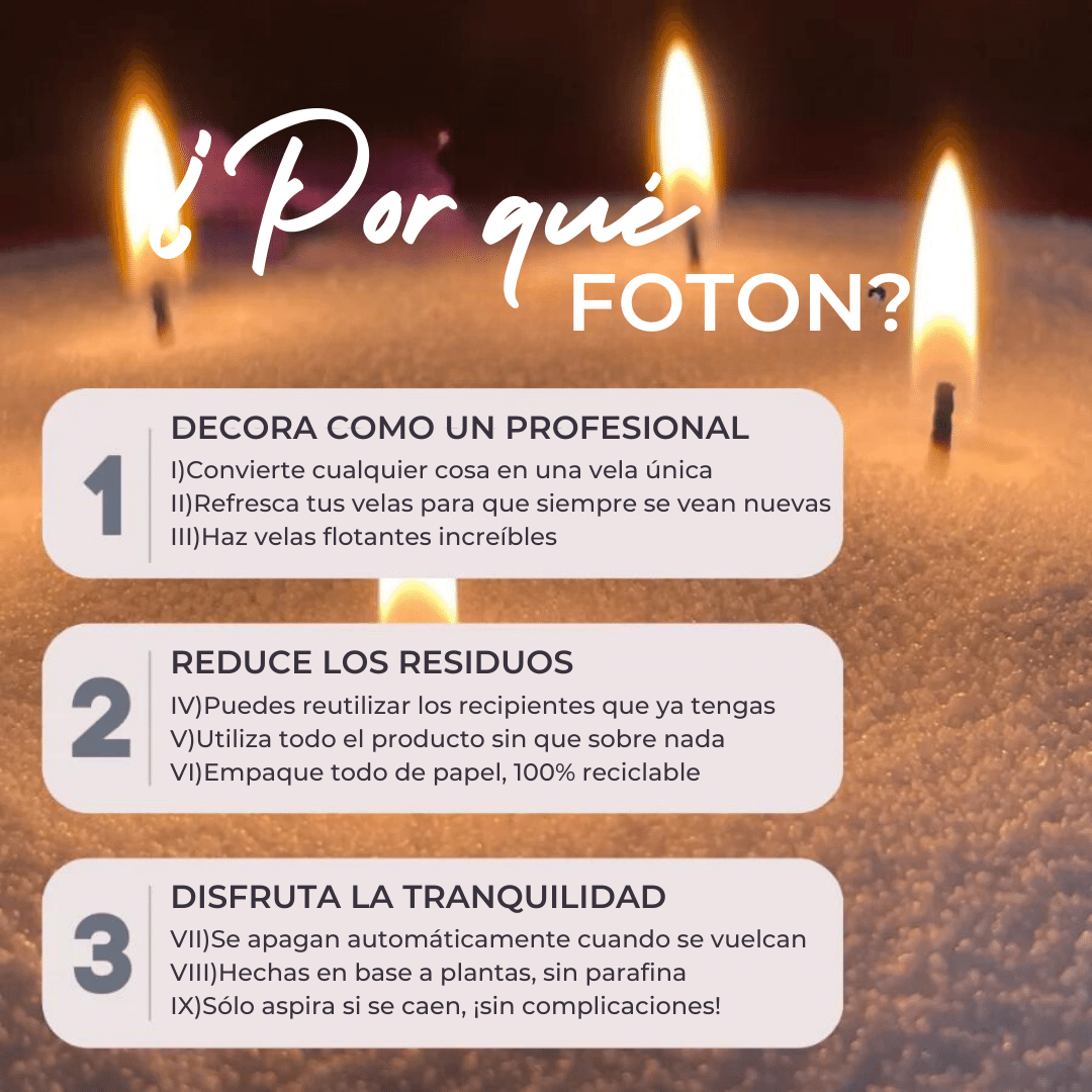 Velas Perladas Foton® 500gr (sin aroma)