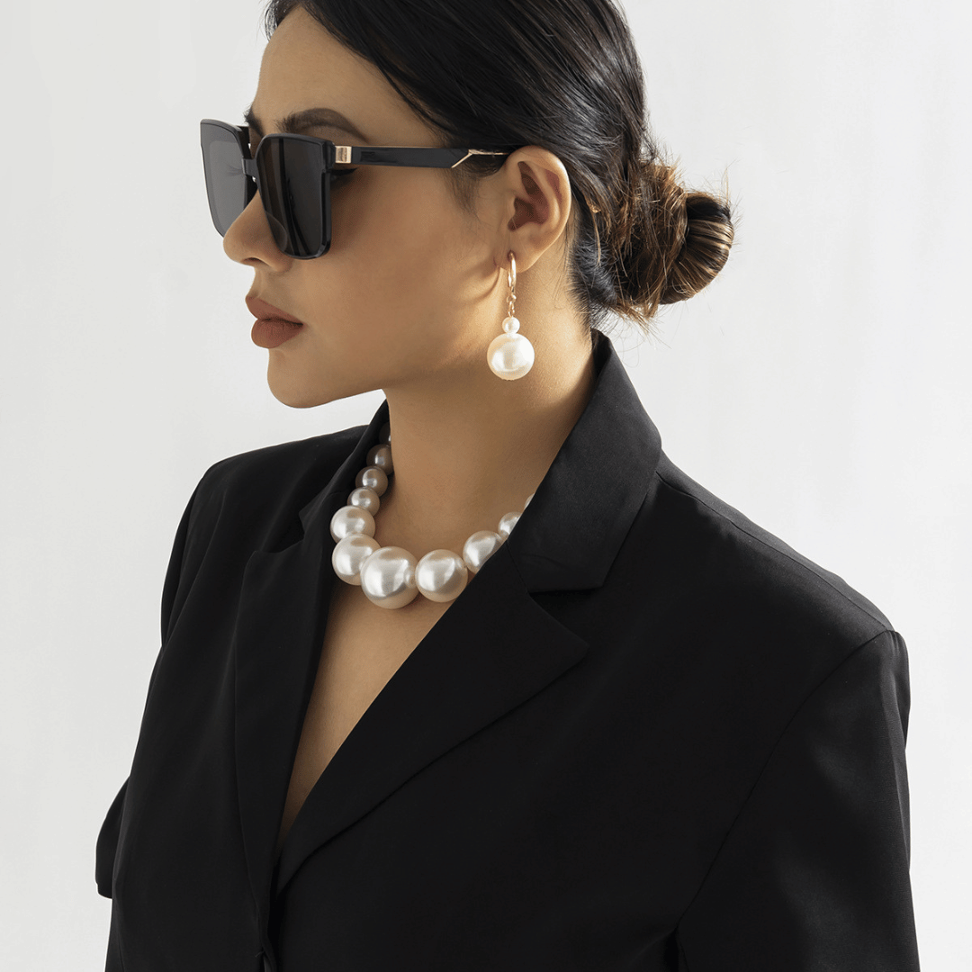 Collar y Pendientes de Perlas + REGALO de Pulsera a juego | Pack "Royal Gala"