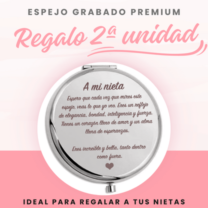Regalo 2ª unidad - Espejo Grabado "A mi nieta"