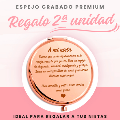 Regalo 2ª unidad - Espejo Grabado "A mi nieta"