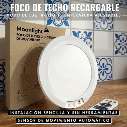 Foco de techo recargable