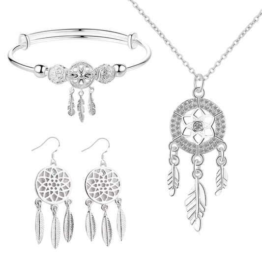 [75% descuento] Colección "Atrapasueños Onírico" | Brazalete, Pendientes y Colgante