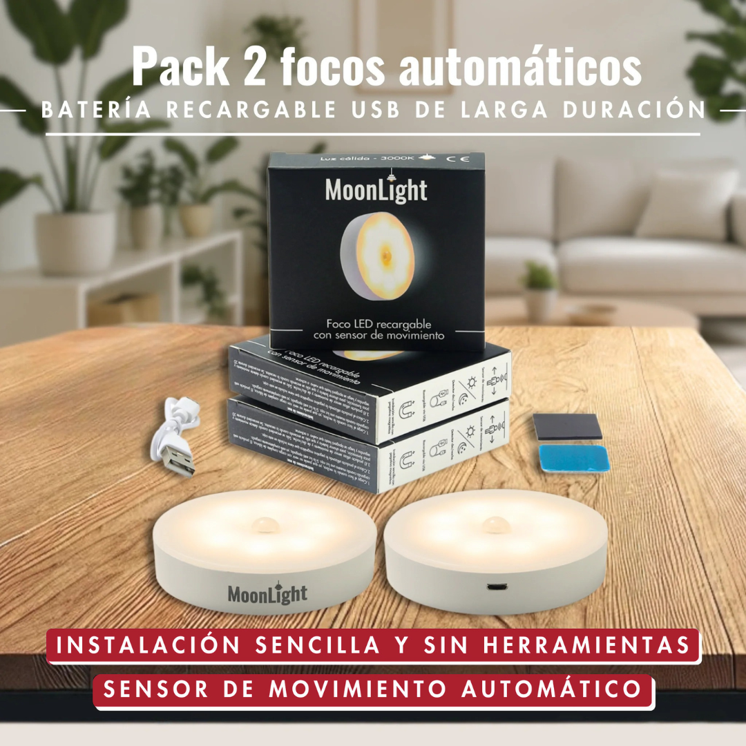 Lámpara LED recargable con sensor de movimiento