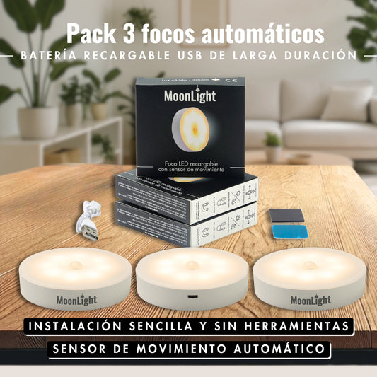 Foco recargable con sensor de movimiento