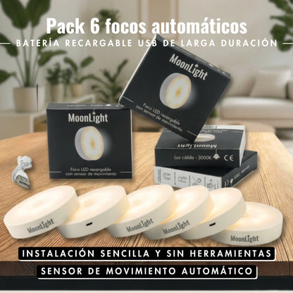 Foco recargable con sensor de movimiento