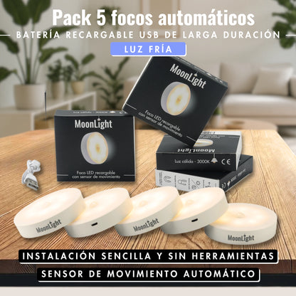 Foco LED recargable automático