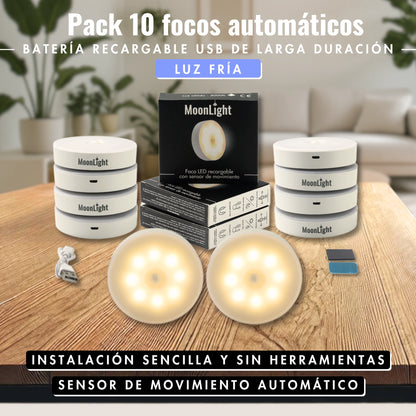 Foco LED recargable automático