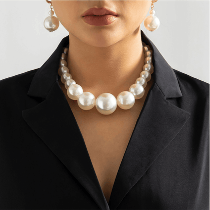 Collar y Pendientes de Perlas + REGALO de Pulsera a juego | Pack "Royal Gala"