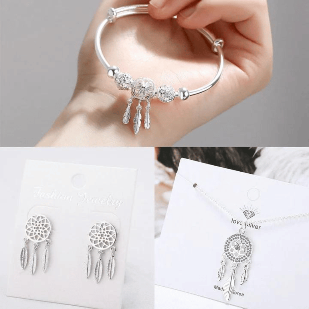[75% descuento] Colección "Atrapasueños Onírico" | Brazalete, Pendientes y Colgante