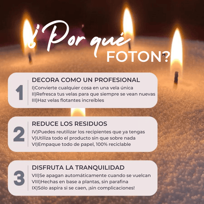 Velas Perladas Foton® 500gr (sin aroma)