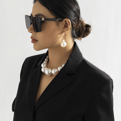 Collar y Pendientes de Perlas + REGALO de Pulsera a juego | Pack "Royal Gala"
