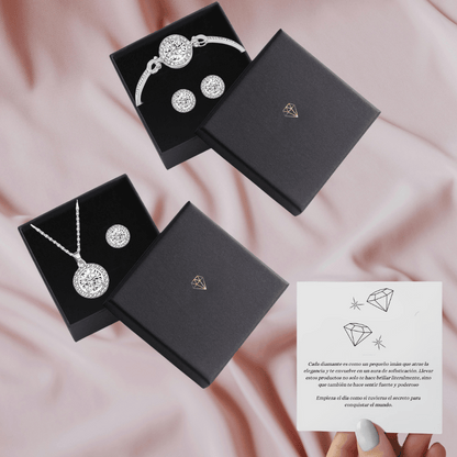 💎Pack "Royal" Completo: Brazalete + Pendientes + Colgante 💎 + REGALO Anillo a juego 🎁
